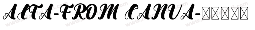 ALTA-FROM CANVA字体转换